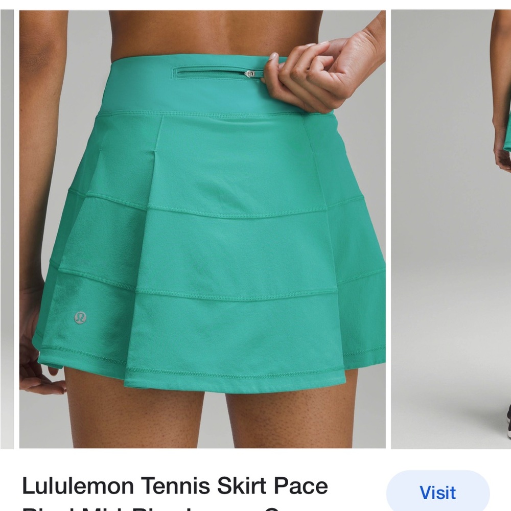 NEW Lululemon Pace Rival Mid-Rise long tennis skirt